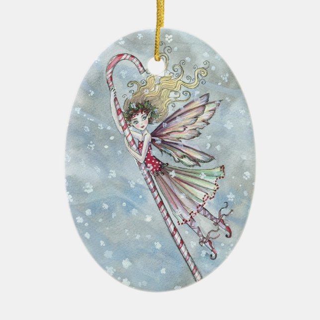 Candycane Fée Ornement de Noël (Devant)
