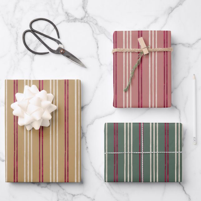 Candycane, Hawaiian Style Christmas Wrapping Paper (Front)
