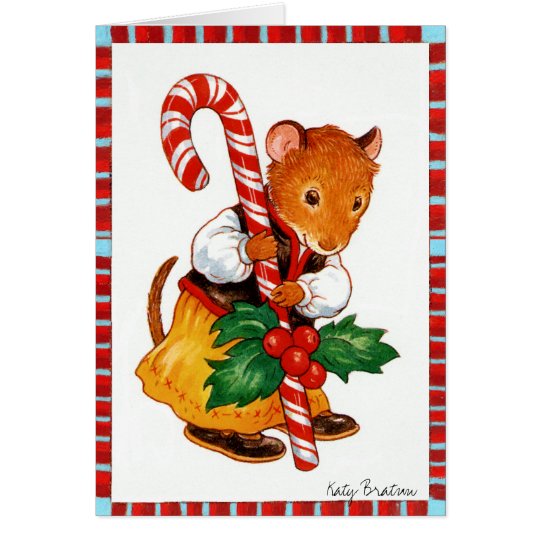 Candycane Mouse Card