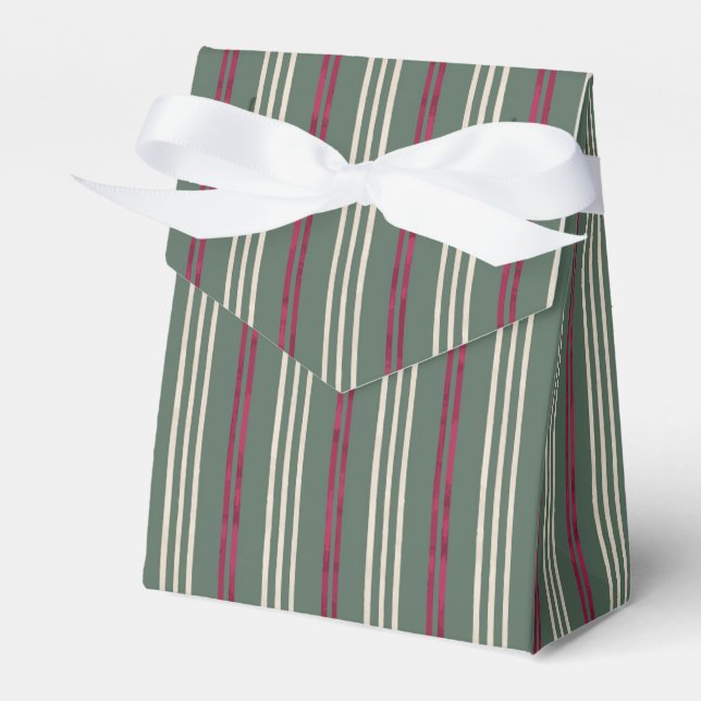 Candycane Palm, Hawaiian Style Christmas Favor Box (Front Side)
