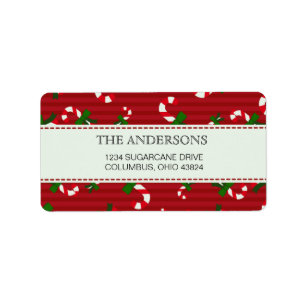 Candycane pattern return address labels
