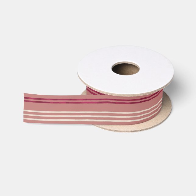 Candycane Plumeria, Hawaiian Style Christmas  Satin Ribbon (Spool)