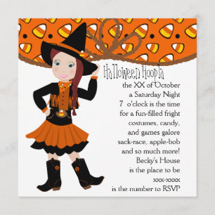 Candycorn Cowgirl! Invitation