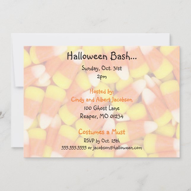 Candycorn Halloween Party Invitations (Front)