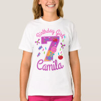Candyland Birthday Girl Seventh lollipop