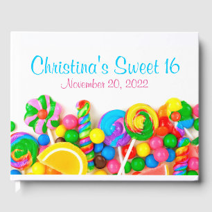 Candyland Candy thème Sweet 16 livre d'hôtes