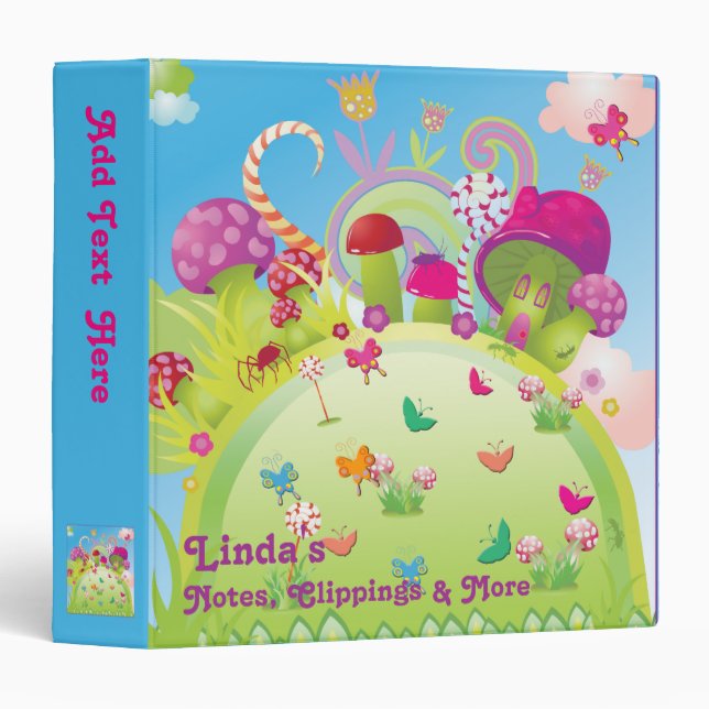 Candyland - For Notes, Clippings & More Binder (Front/Spine)