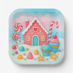 Candyland Holiday Party Paper Plates