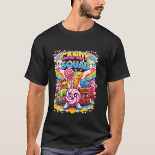 Candyland Party Candy Squad Colourful Candy For Ki T-Shirt