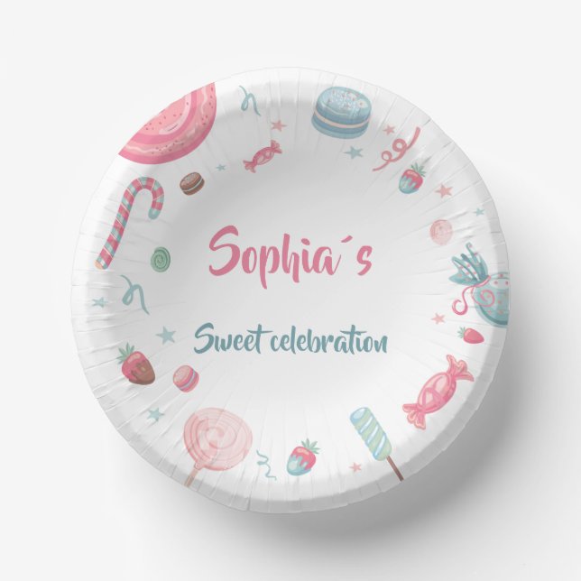 Candyland Party Decor Paper Plate (Front)