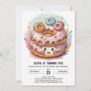 Candyland Sprinkles Doughnuts Birthday Invitation