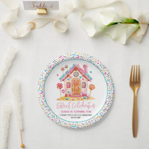 Candyland Sweet Celebration Kids Birthday Party Paper Plate