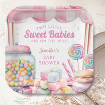 Candyland Twins Baby Shower Pink Girl
