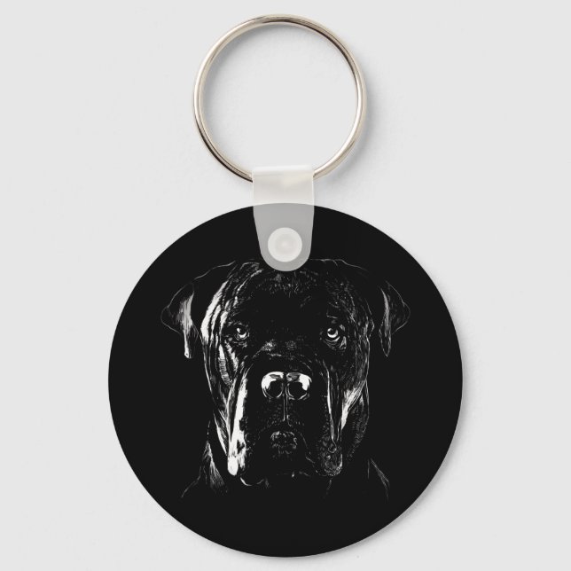 Cane Corso Art : Italian mastiff Keychain (Front)
