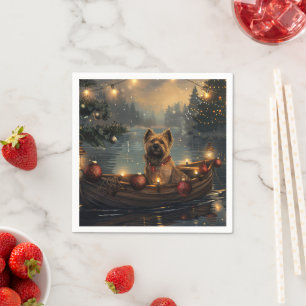 Cane Corso Christmas Festive Voyage Napkin