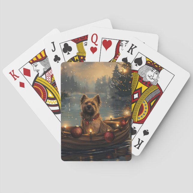 Cane Corso Christmas Festive Voyage Playing Cards (Back)