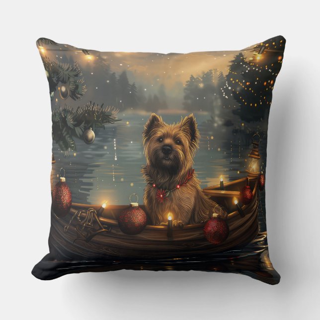 Cane Corso Christmas Festive Voyage Throw Pillow (Front)