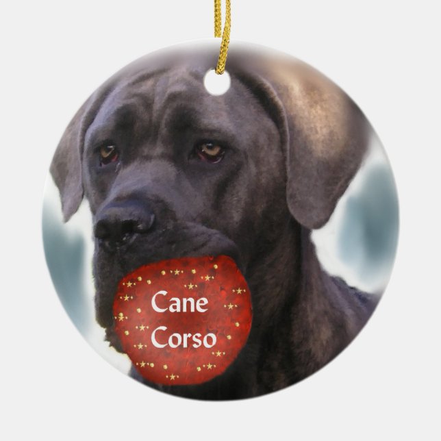 Cane Corso Christmas Ornament (Front)