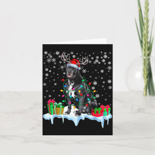 Cane Corso Christmas Santa Hat Reindeer Pajama Dog Card