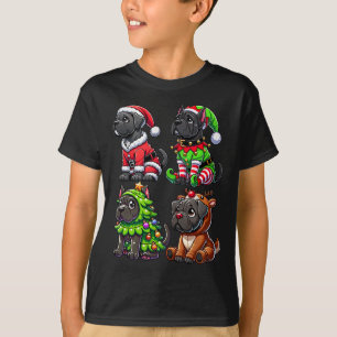 Cane Corso Christmas Tree Santa Elf Costume Dog  T-Shirt