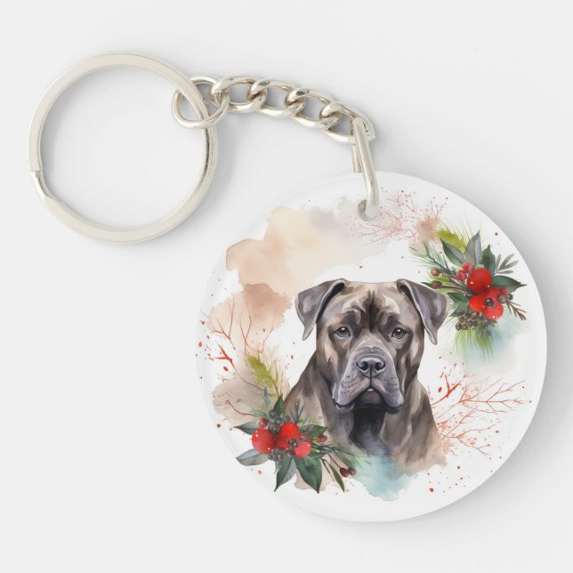 Cane Corso Christmas Wreath Festive Pup (Devant)