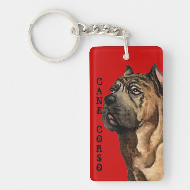 Cane Corso Colour Block Keychain (Front)