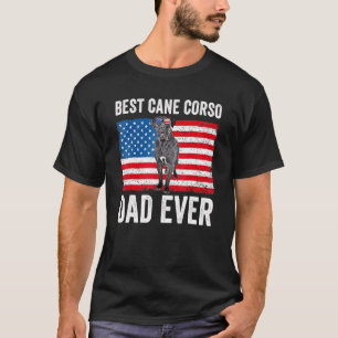 Cane Corso Dad Usa American Flag Cane Corso Dog O T-Shirt
