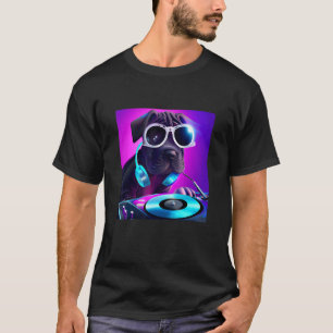 Cane Corso DJ Vaporwave  Aesthetic Dog Men Boys Gi T-Shirt