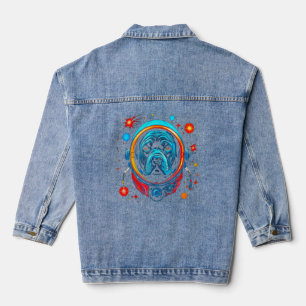 Cane Corso Dog Astronaut  Denim Jacket