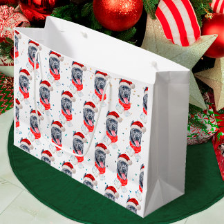 Cane Corso Dog Breed Christmas Stars Large Gift Bag