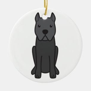 Cane Corso Dog Cartoon Ceramic Ornament
