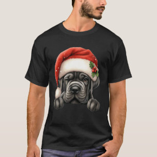 Cane Corso Dog Christmas Santa Hat Dog Mom Dad T-Shirt