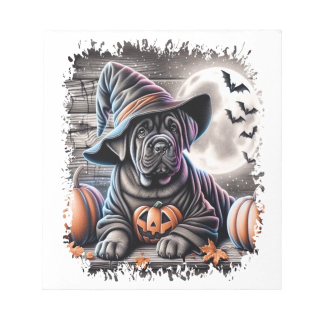 Cane Corso Dog Halloween Notepad (Front)