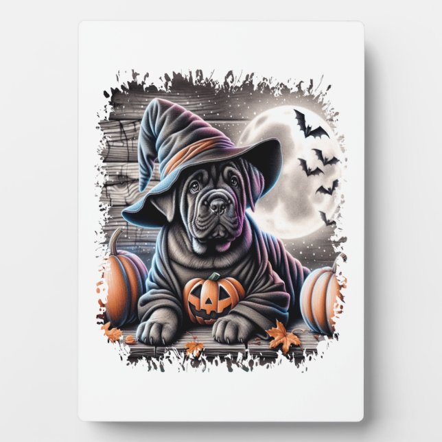 Cane Corso Dog Halloween Plaque (Front)