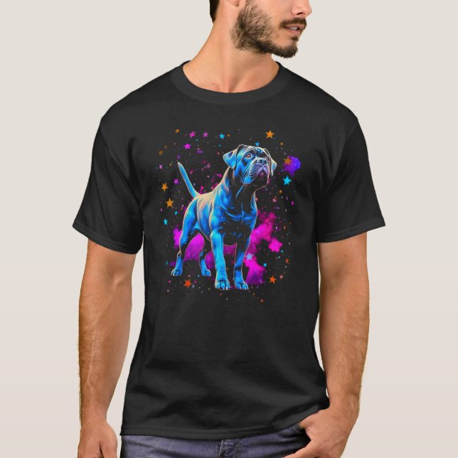 Cane Corso Dog in Space T-Shirt (Front)