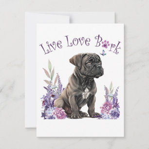 Cane Corso Dog Mom Floral Card