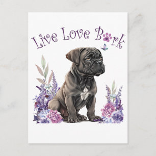 Cane Corso Dog Mom Floral Postcard