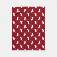 Cane Corso Dog Silhouettes Pattern Red and White