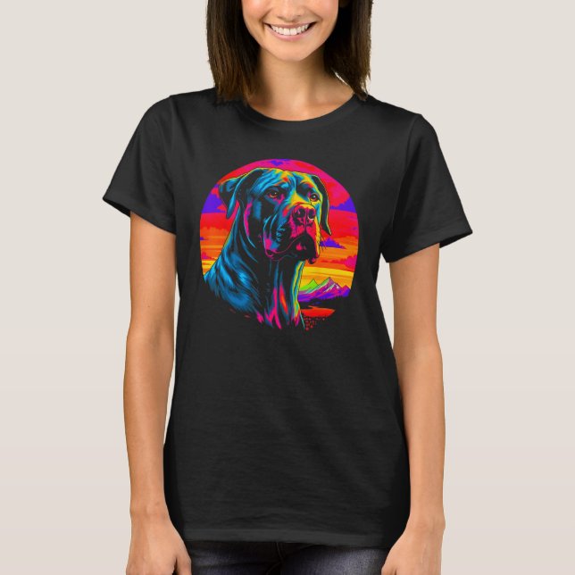 Cane Corso Dog Sunset T-Shirt (Front)