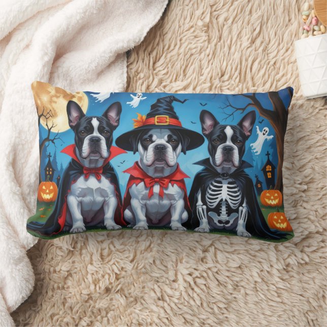 Cane Corso Dogs Pumpkin Halloween Funny Lumbar Pillow (Blanket)