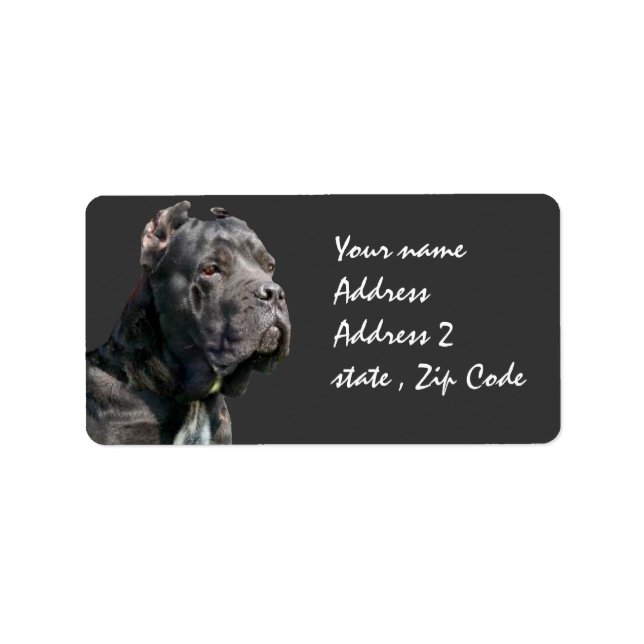 Cane corso expédition étiquettes (Devant)
