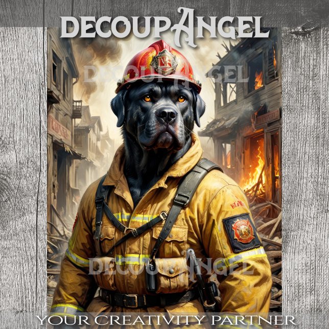 Cane Corso - Firefigheter - Decoupage -  Tissue Paper (Creator Uploaded)