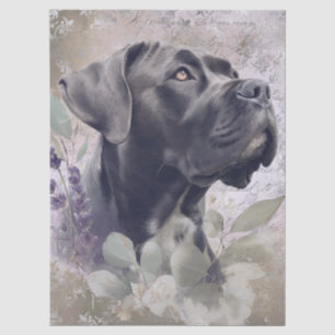 Cane Corso Floral Dog Tissue Paper