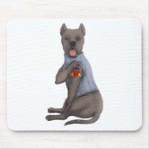 Cane Corso I Love Mom Tattoo Dog Shirt Funny Mothe Mouse Pad