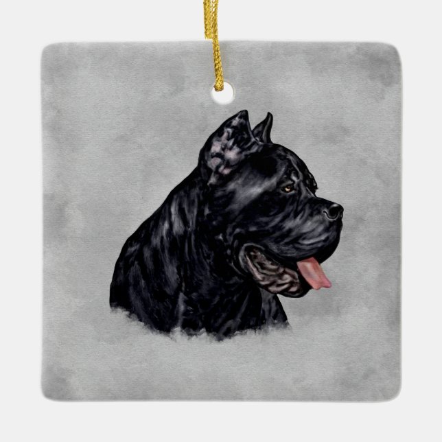 Cane Corso - Italian Mastiff Portrait Ceramic Ornament (Front)