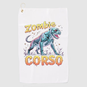 Cane Corso Italian Mastiff Zombie Dog Halloween Es Golf Towel