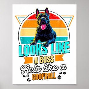 Cane Corso Lover Funny Cane Corso Retro Poster