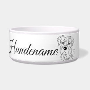 Cane Corso Minimalist Line Art personalized bowl