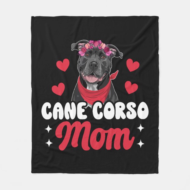 Cane Corso Mom Fleece Blanket (Front)