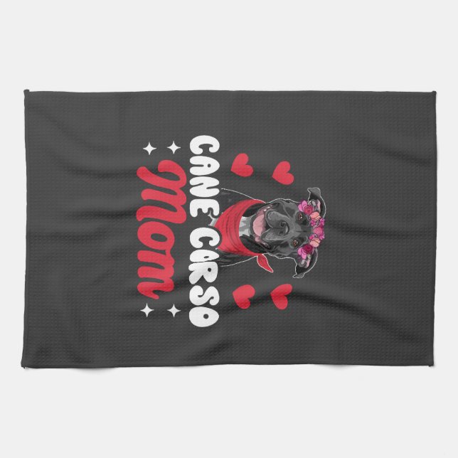 Cane Corso Mom Kitchen Towel (Horizontal)